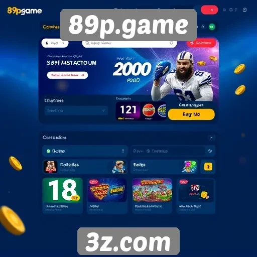 Interface e usabilidade do site 89p.game
